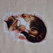 Работа «Подушка "Кот"  арт.332 "Чаривна Мить"»