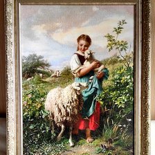 Работа «Пастушка для внучки приоделась»