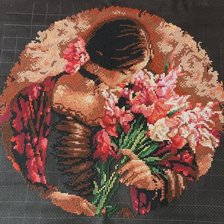 Работа «Femme au bouquet de fleurs»