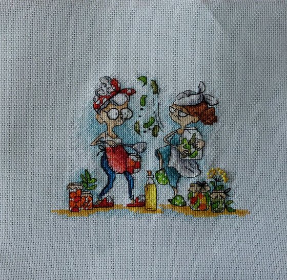 Работа «Бабушки с соленьями»