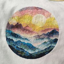 Работа «Рассвет в горах»