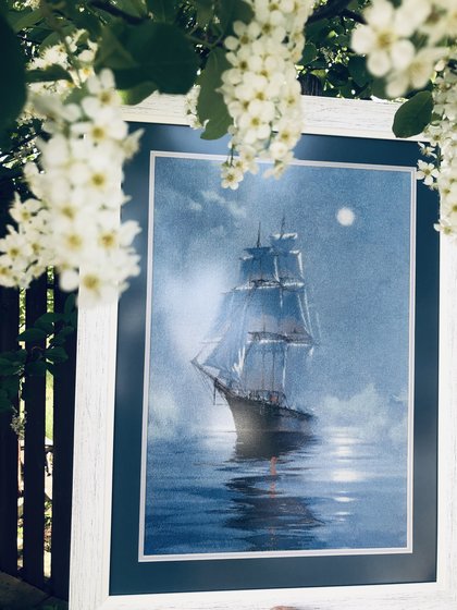 Работа «Парусник в тумане»