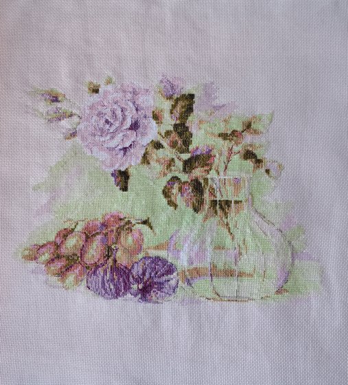 Работа «Натюрморт с инжиром и виноградом»