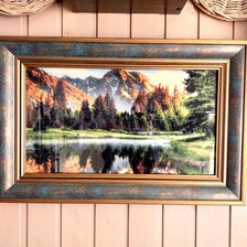 Работа «КК180 Закат в горах, Катюшкины крестики. В "одёжке".»