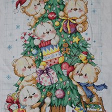 Работа «елка с мишками»