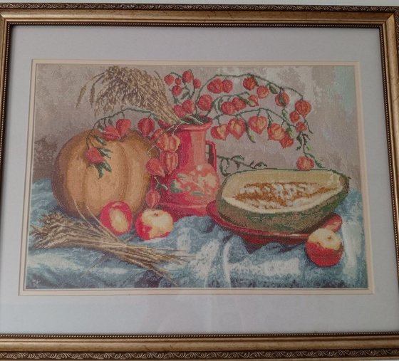 Работа «Тыквы и физалис»