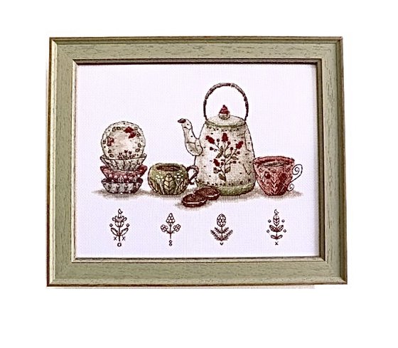 Работа ««Хранители чая»Сделай своими руками ,24х22, 27 цветов,»