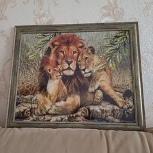 Работа «Семейство львов»