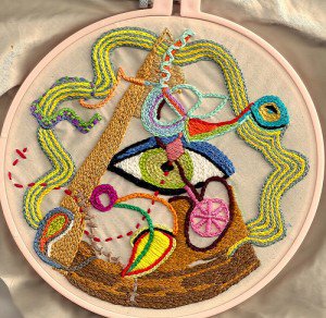 Абстракционная вышивка №66