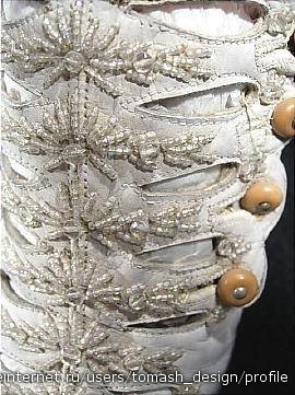 Старинная вышитая обувь №10297