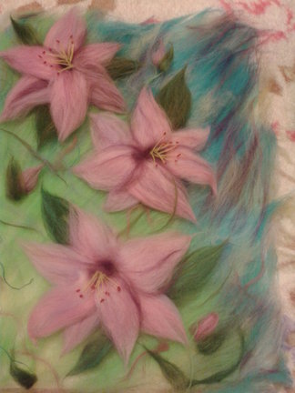 Шерстяная акварель (очень интересный вид рукоделия) №17515