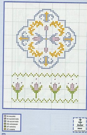 Небольшие цветы и бордюры №19958