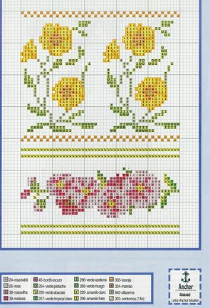 Небольшие цветы и бордюры №19991