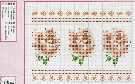 Небольшие цветы и бордюры №20097