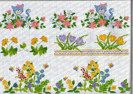 Небольшие цветы и бордюры №20214