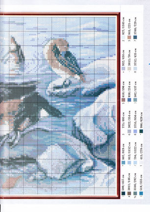 Красивые вышивки с небольшой цветовой гаммой №20658