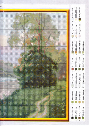 Красивые вышивки с небольшой цветовой гаммой №20661