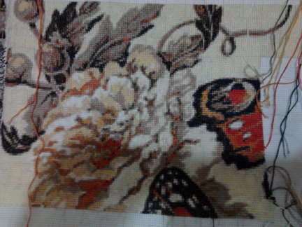 Бабочка и пионы №21351