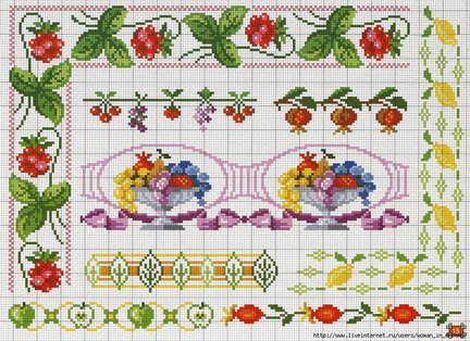 Небольшие цветы и бордюры №22942