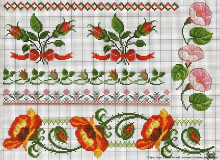 Небольшие цветы и бордюры №22948