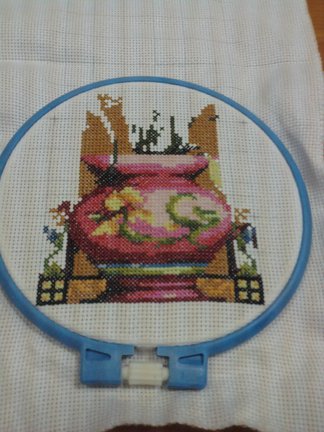 Процесс вышивки «Ирисы» №24627