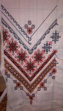 Занавески на кухню по мотивам орнамента рушника... №25460