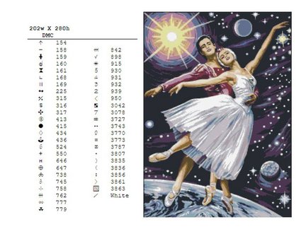 Схемы вышивки на тему «балет, танец» №33313