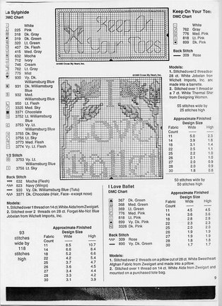 Схемы вышивки на тему «балет, танец» №34042