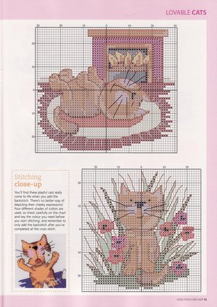 Схема котов на рубашку №39138