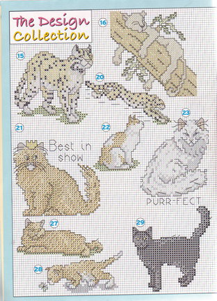 Схема котов на рубашку №39198