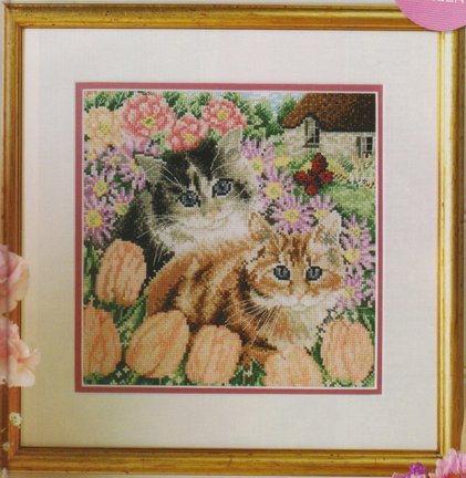 Схема котов на рубашку №39201