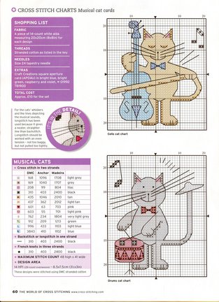 Схема котов на рубашку №39245