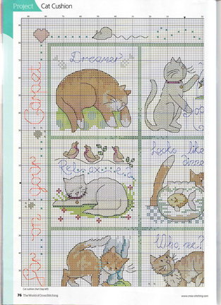 Схема котов на рубашку №39267