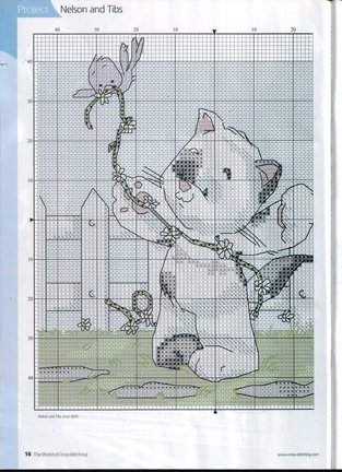 Схема котов на рубашку №39290