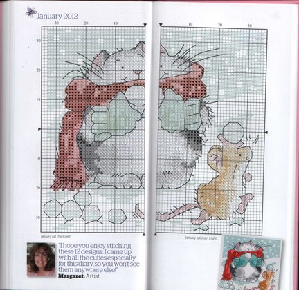 Схема котов на рубашку №39294