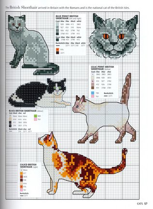 Схема котов на рубашку №39360