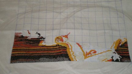 Процесс вышивки «Шардоне» №39737