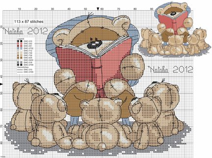 Делюсь схемами мишек №39823