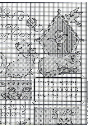 Схема котов на рубашку №39904