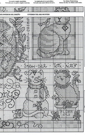 Схема котов на рубашку №39907