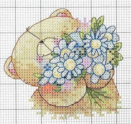 Делюсь схемами мишек №40003