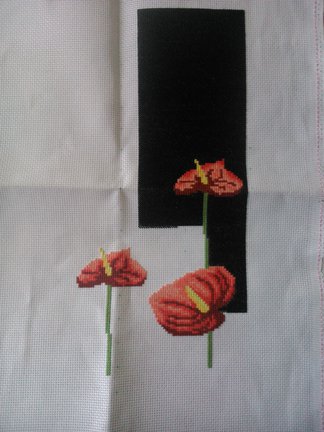 Анториум на чёрном №45491