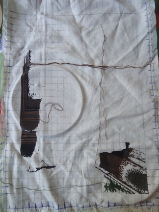 Процесс вышивки «Час воспитания» от производителя Luca-s №45986