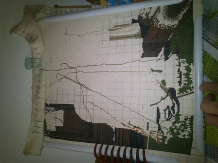 Процесс вышивки «Час воспитания» от производителя Luca-s №45989