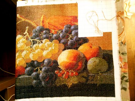 Мой натюрморт с виноградом (процесс) №46613