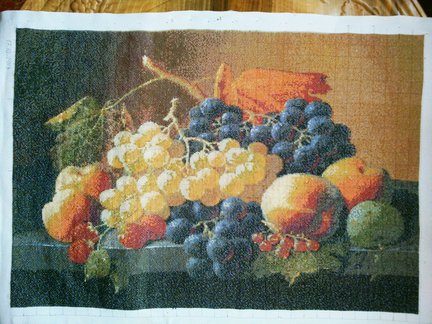 Мой натюрморт с виноградом (процесс) №48262