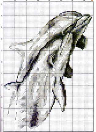 Красивые вышивки с небольшой цветовой гаммой №48402