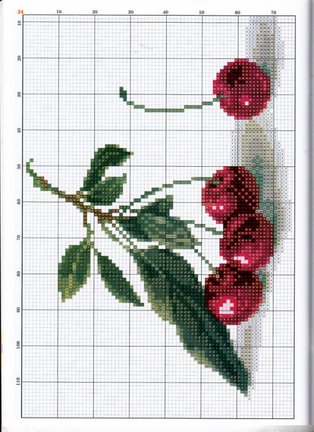 Красивые вышивки с небольшой цветовой гаммой №48403