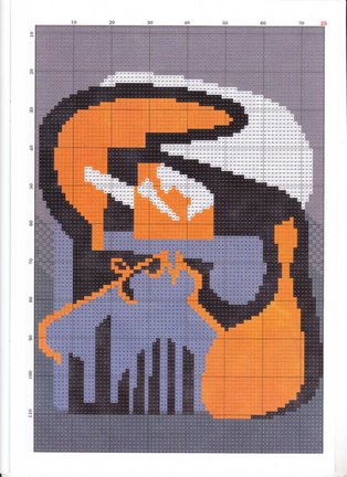 Красивые вышивки с небольшой цветовой гаммой №48453