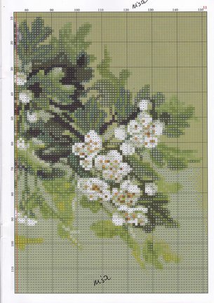Красивые вышивки с небольшой цветовой гаммой №48459